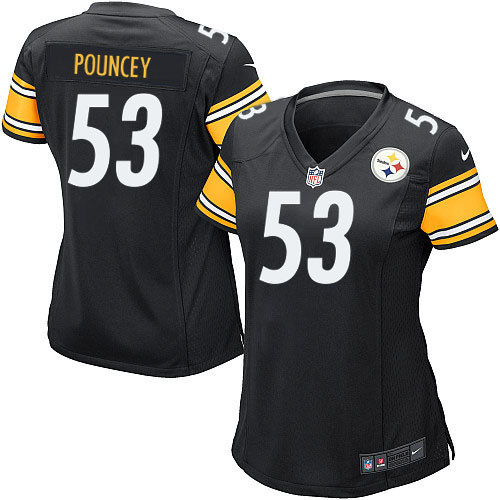 Women's Game Maurkice Pouncey Nike Jersey Black Home - #53 NFL Pittsburgh Steelers